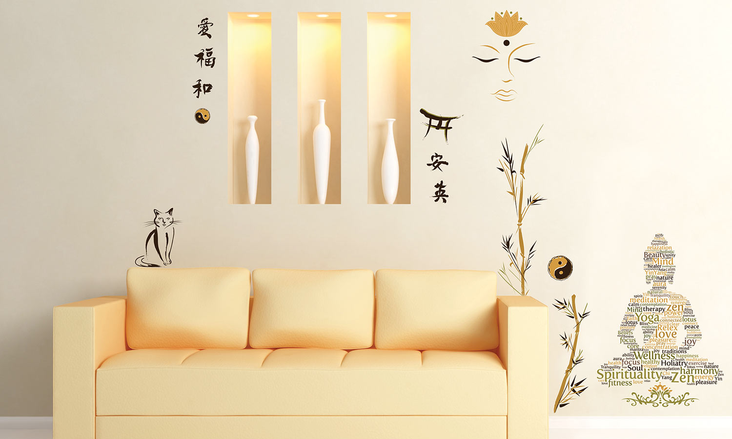 Wandaufkleber Zen - WS074 - life-decor.de