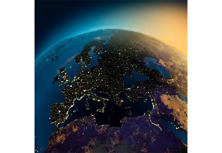 PVC Fototapete Night View Of Europe - ECO Wandbild Selbstklebende Tapete - 3D Vinyl Wandsticker XXL SW311