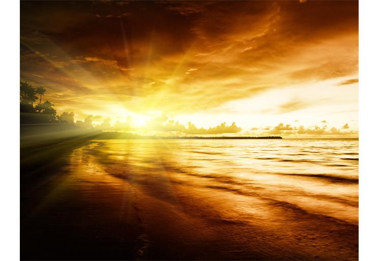 PVC Fototapete Sunrise On Caribbean - ECO Wandbild Selbstklebende Tapete - 3D Vinyl Wandsticker XXL SW313