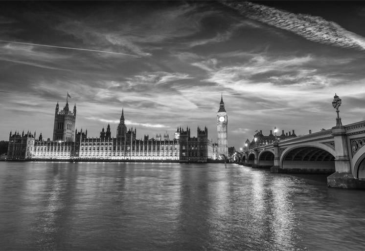 PVC Fototapete Westminster By Night - ECO Wandbild Selbstklebende Tapete - 3D Vinyl Wandsticker XXL SW221