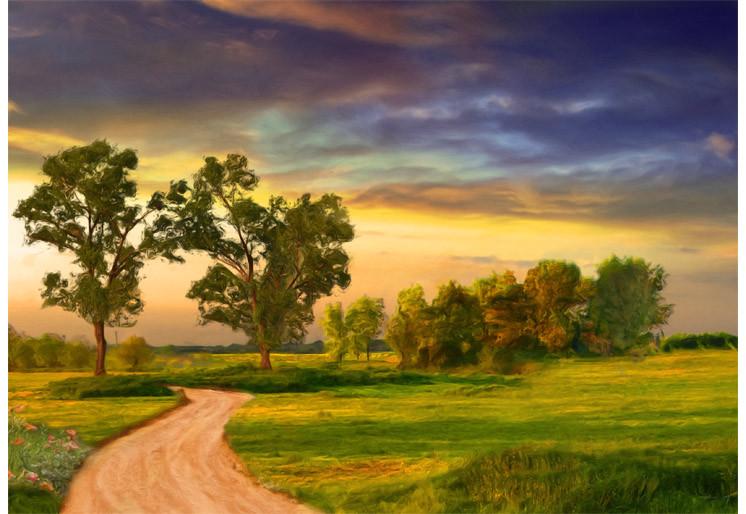 PVC Fototapete Painting - ECO Wandbild Selbstklebende Tapete - 3D Vinyl Wandsticker XXL SW229
