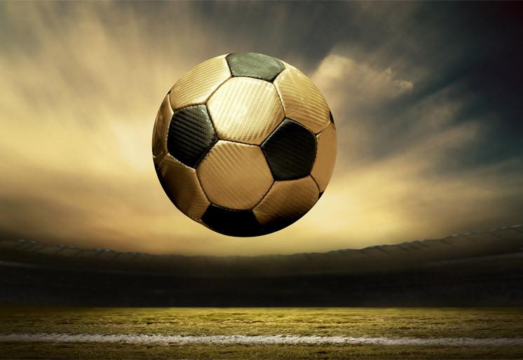 PVC Fototapete Shoot Of Football - ECO Wandbild Selbstklebende Tapete - 3D Vinyl Wandsticker XXL SW301