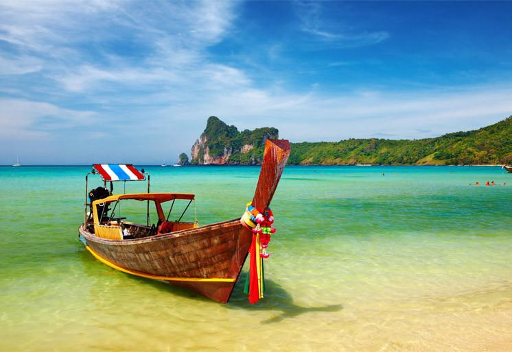 PVC Fototapete Tropical Beach Thailand - ECO Wandbild Selbstklebende Tapete - 3D Vinyl Wandsticker XXL SW314