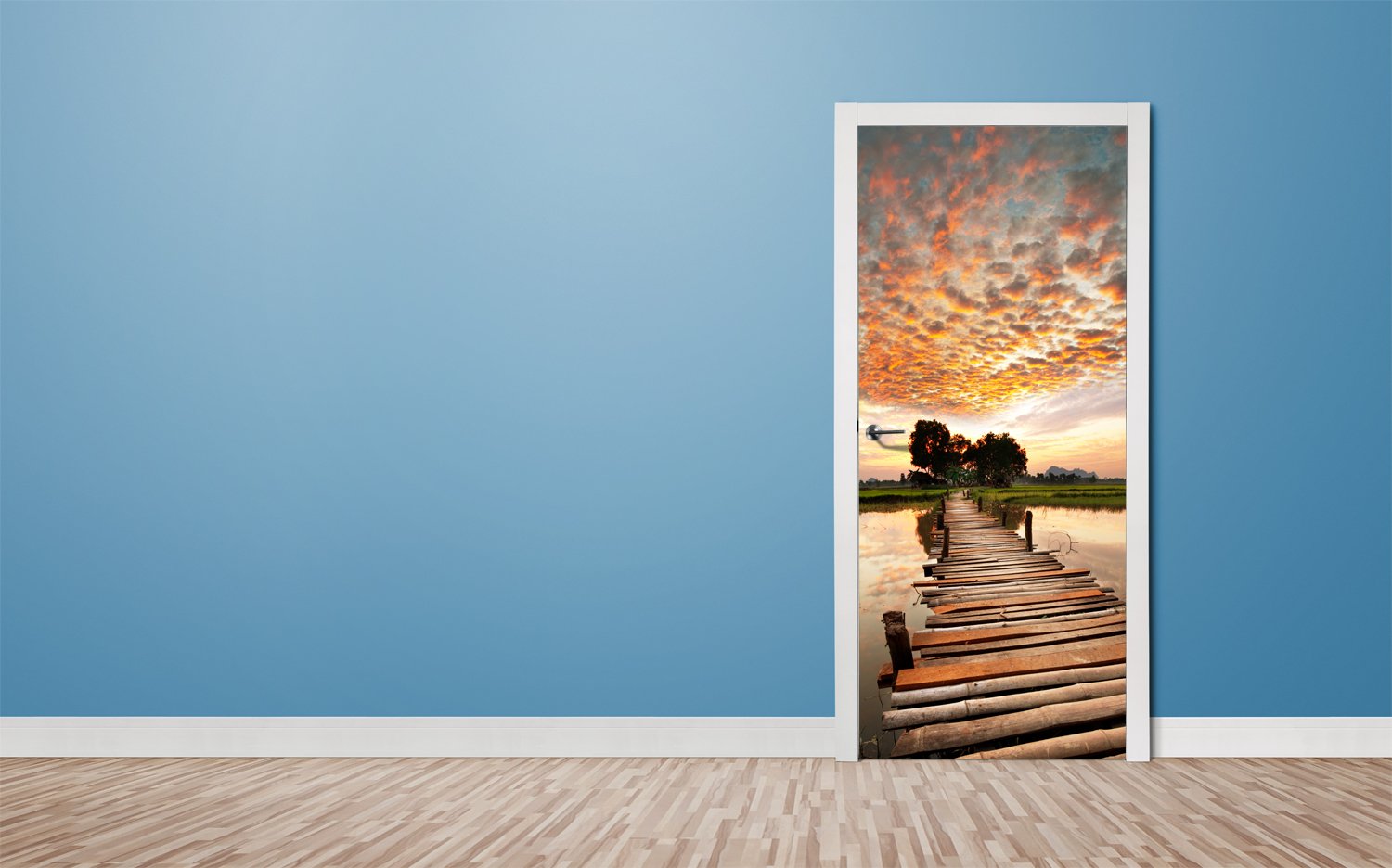 Tapete für Türen Wooden bridge - TA041 - life-decor.de