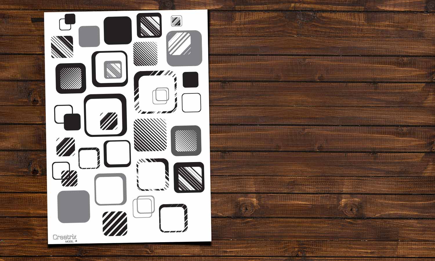 Wandaufkleber schwarzes cubec - M4 - life-decor.de