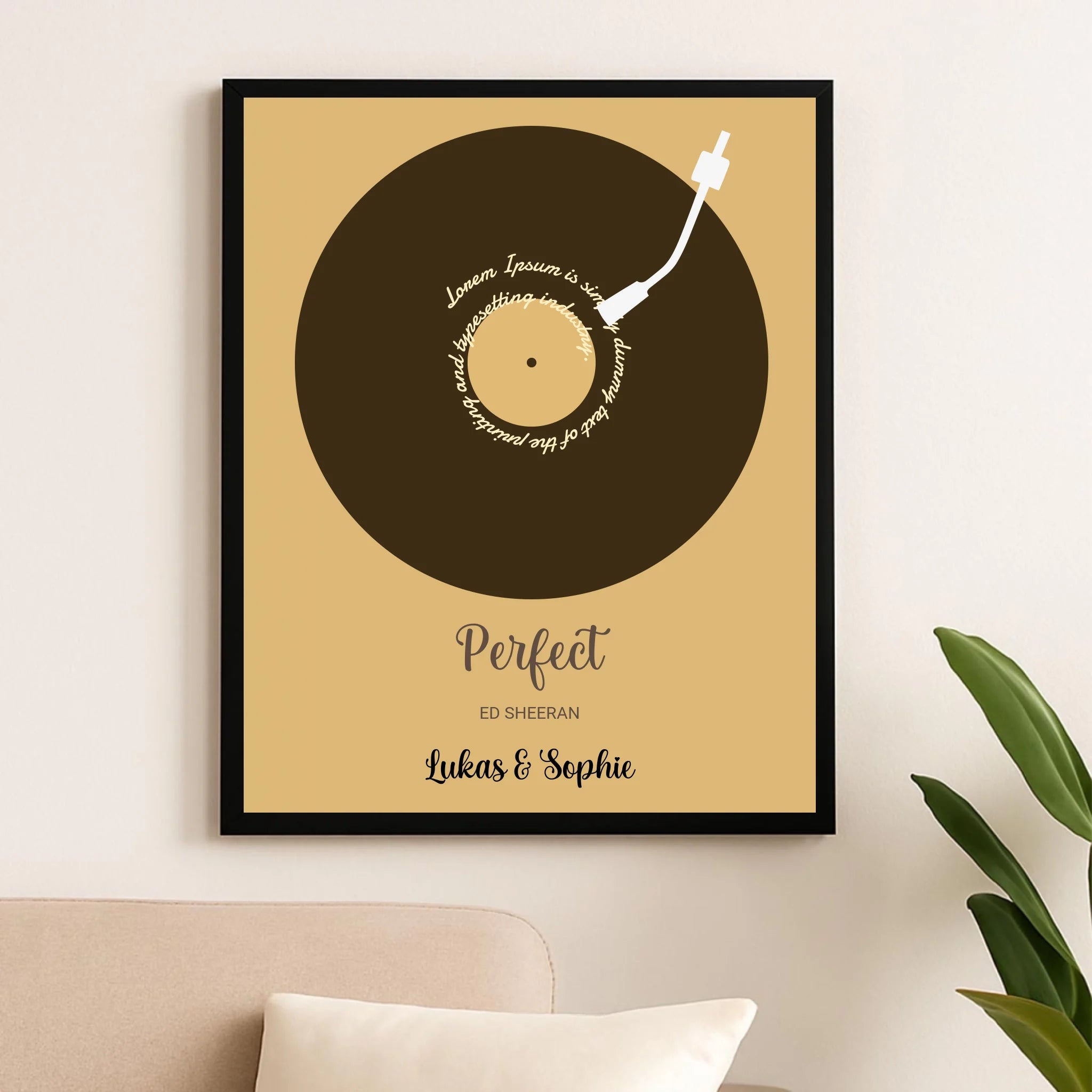 Deine Worte im Kreis der Liebe - Personalisierter Spiral-Textdruck mit Songtext