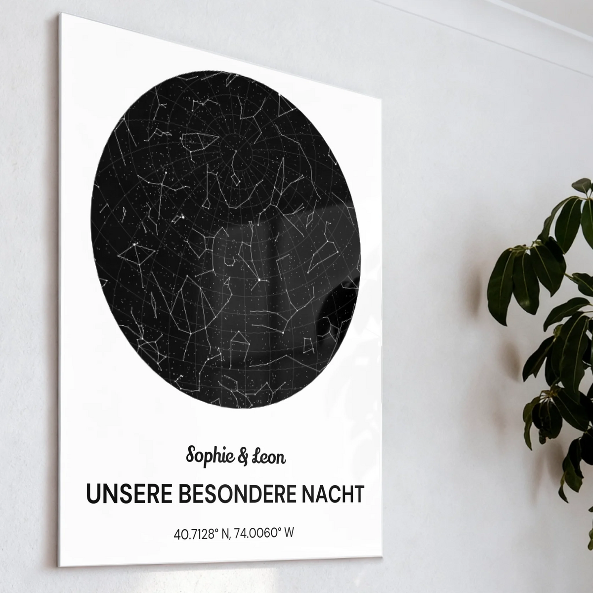 Personalisierte Sternenkarte – Die Nacht, in der wir uns trafen