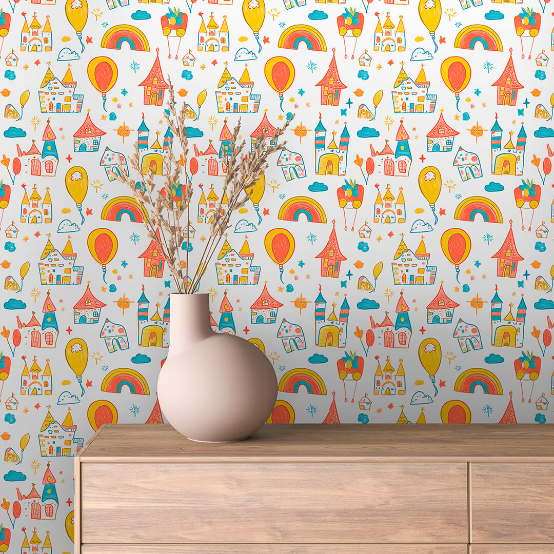 Selbstklebende Fototapeten für die Wand, fröhliche Designs für das Kinderzimmer - BABY018