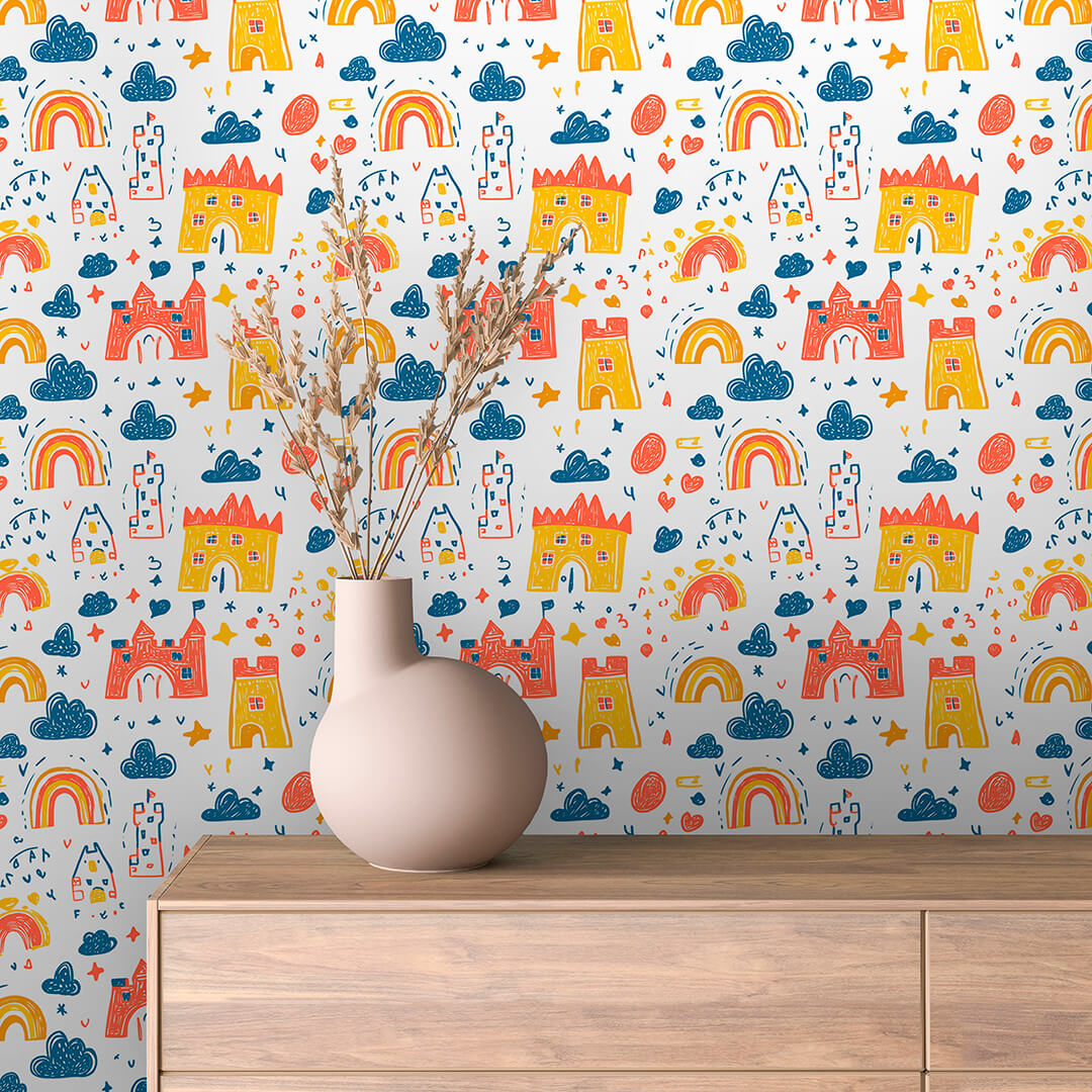 Selbstklebende Fototapeten für die Wand, fröhliche Designs für das Kinderzimmer - BABY019