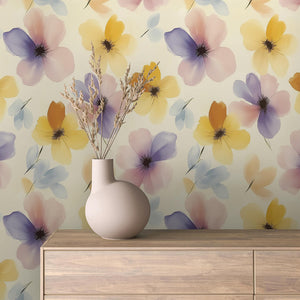 Fototapete Wohnzimmer Blumen - Selbstklebende Verwandlung