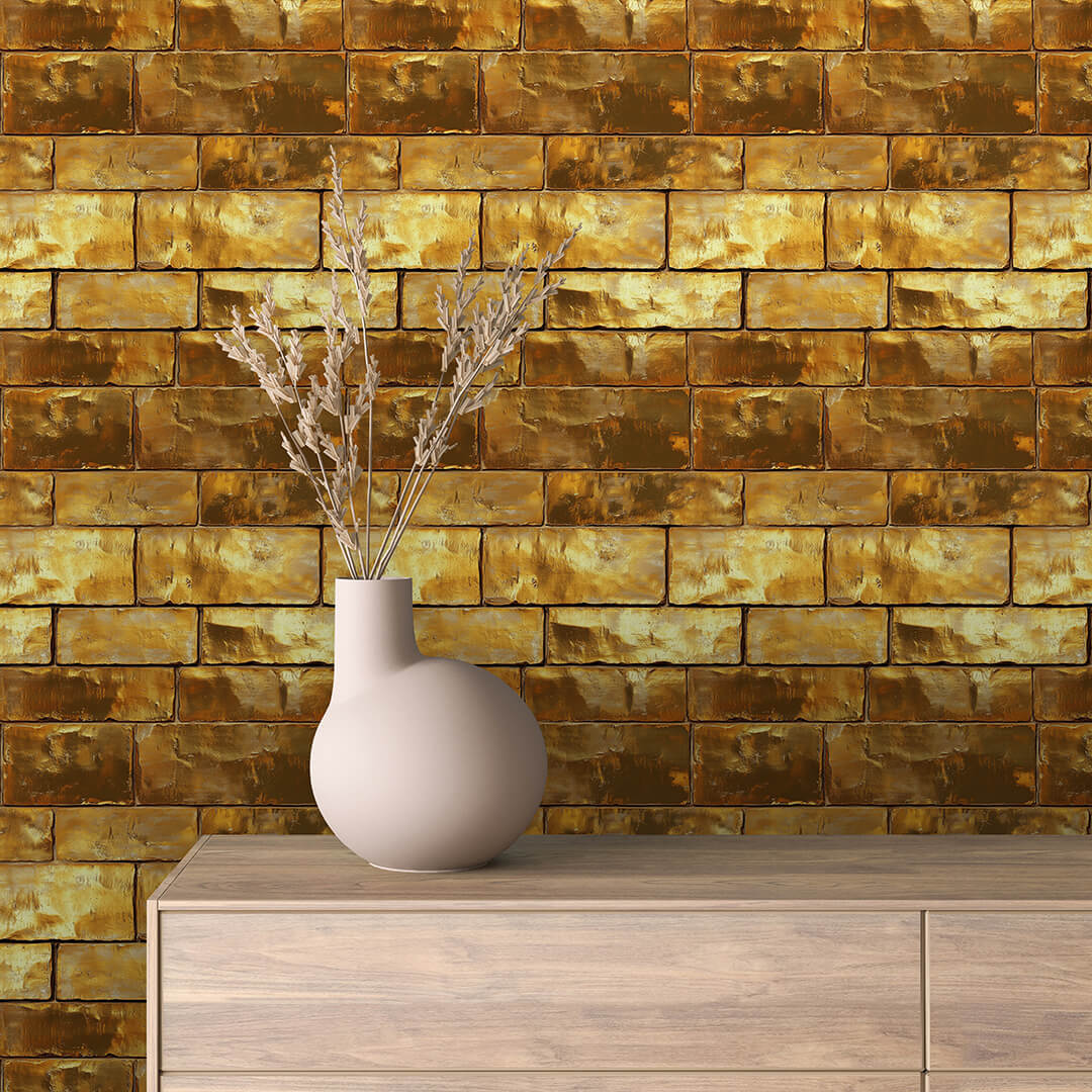 Selbstklebende Fototapete für die Wand, Golden - GOLD003