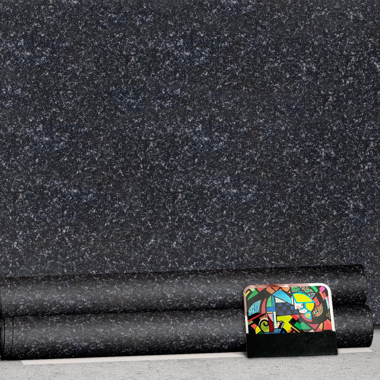 selbstklebende Folie für Möbel- Granit schwarz PAT029 - folien für möbel bekleben