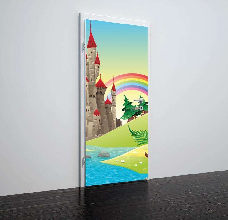 Tapete für Türen Cartoon castle - TA029