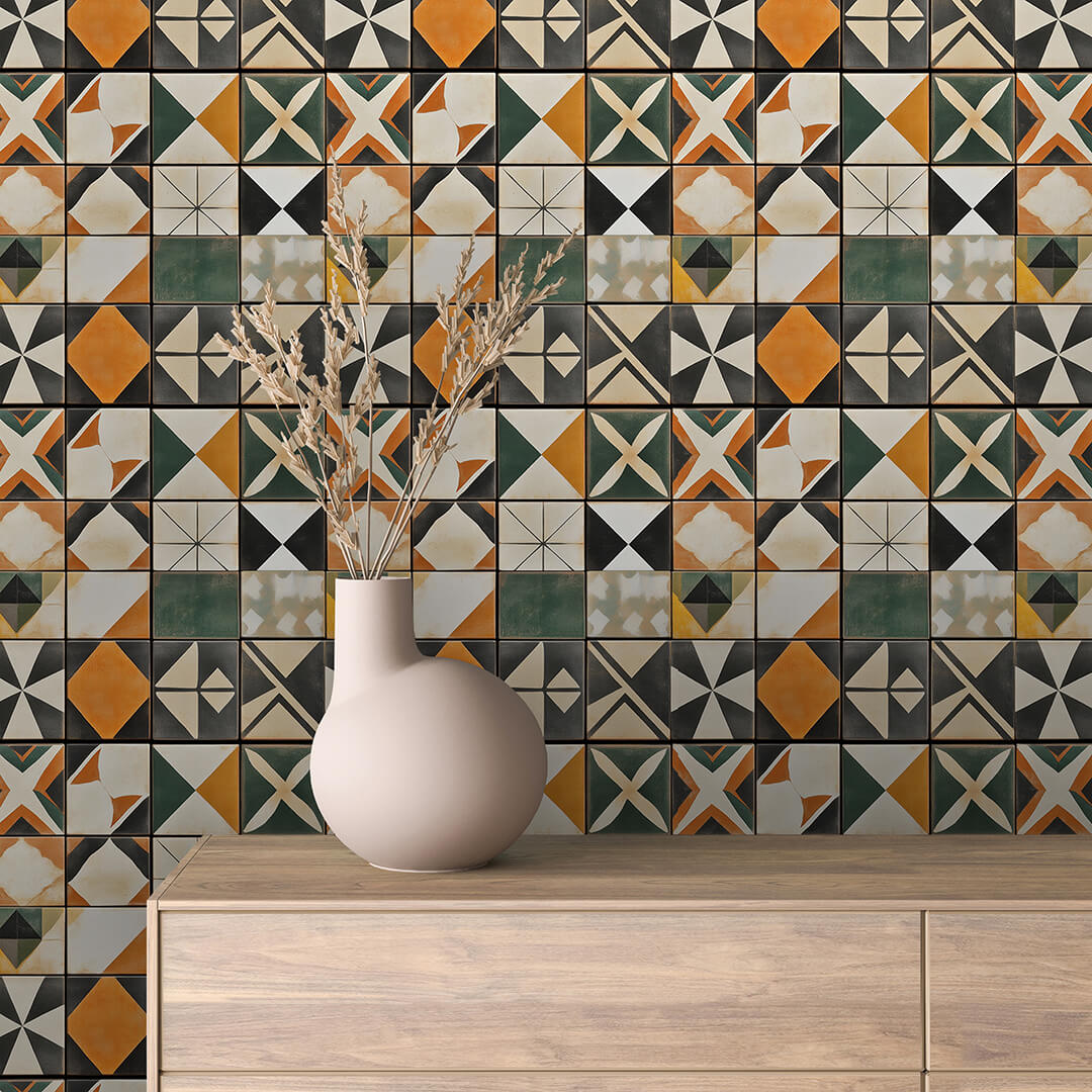 Selbstklebende Fototapeten für die Wand, elegante Fliesenmotive - TIL010