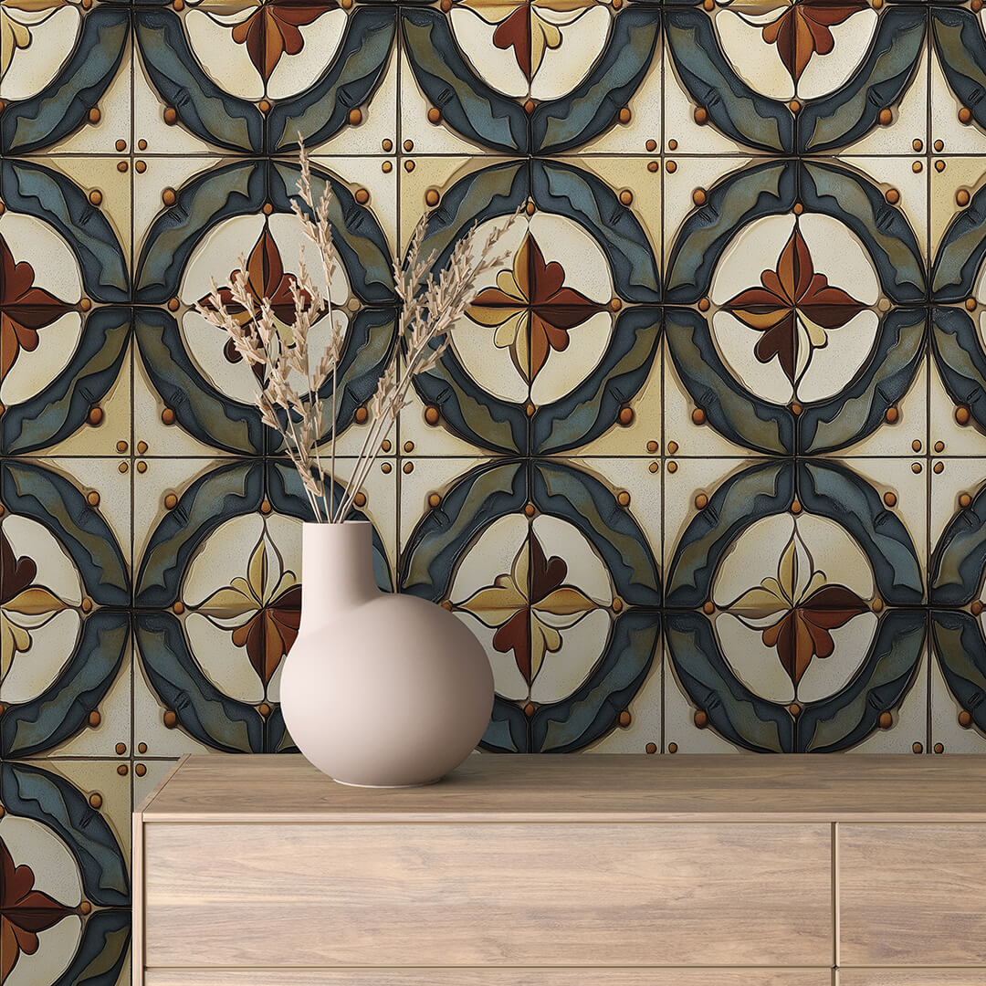 Selbstklebende Fototapeten für die Wand, elegante Fliesenmotive - TIL028
