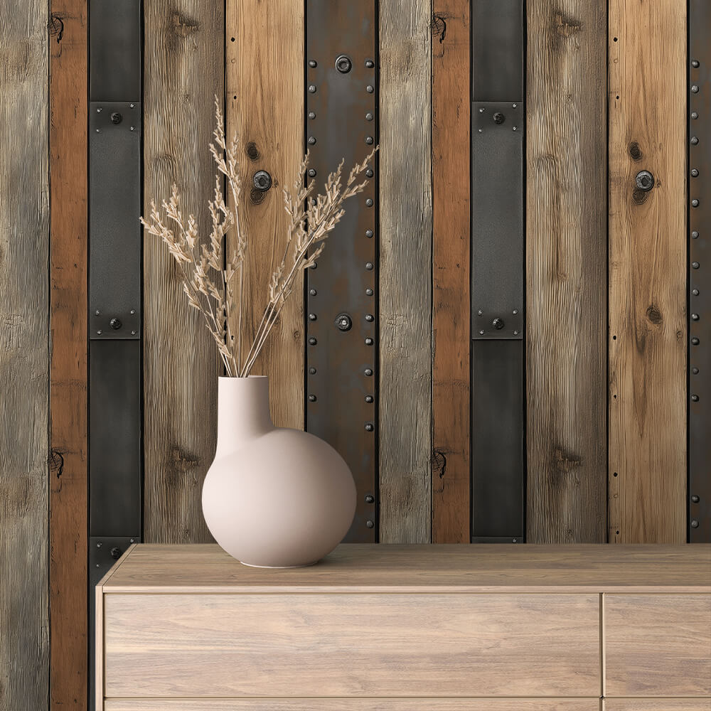 Selbstklebende Fototapeten für die Wand, Holztapeten, die begeistern - WOOD048