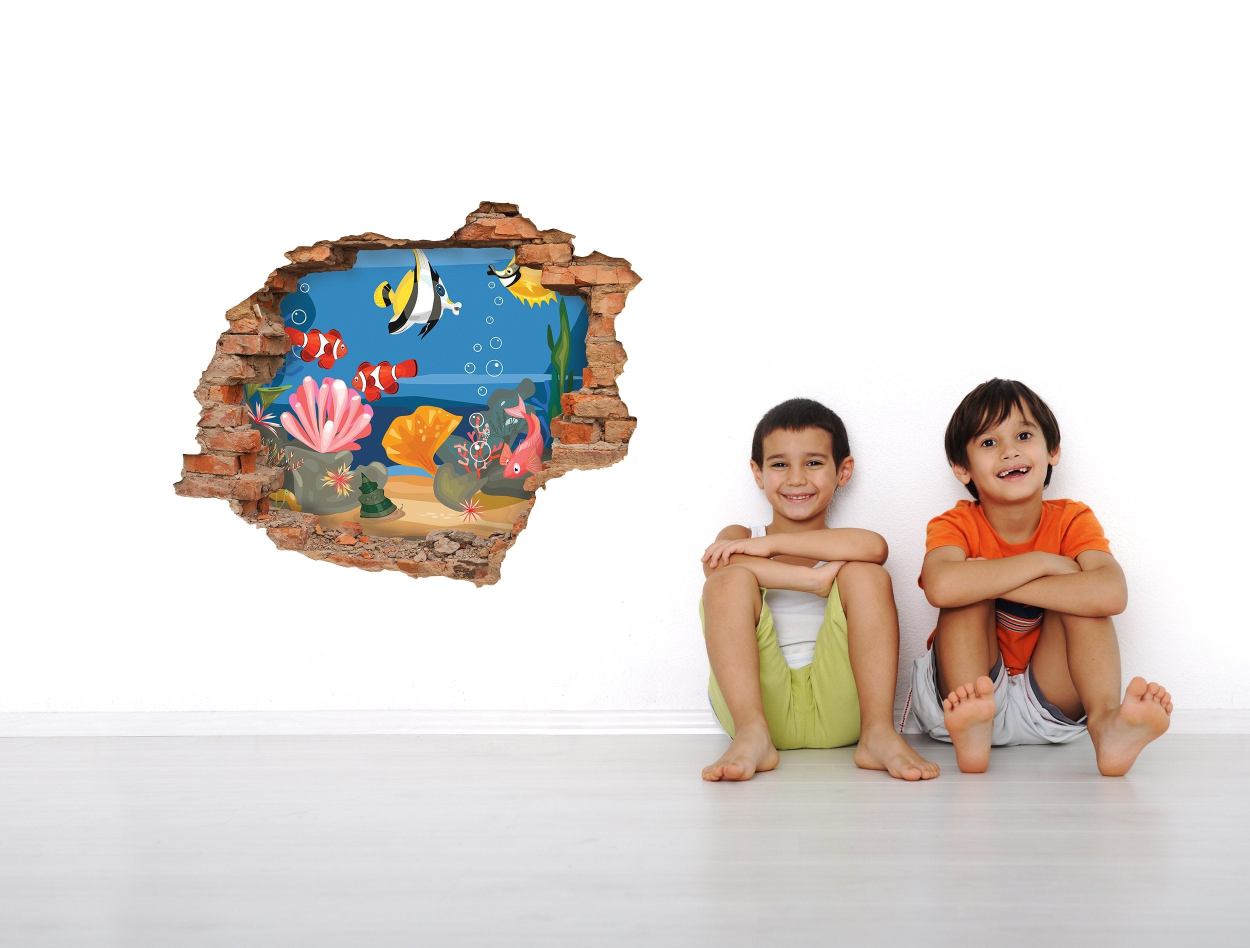 3D Kunst Wandaufkleber Fisch - 3D057 - life-decor.de