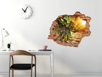 3D Kunst Wandaufkleber Weinberg - 3D033 - life-decor.de