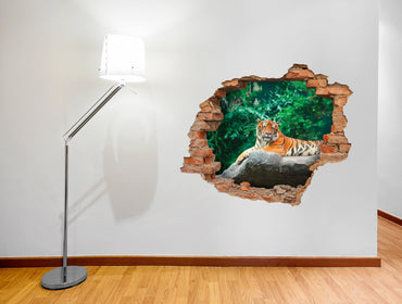 3D Kunst Wandaufkleber Tiger - 3D024 - life-decor.de