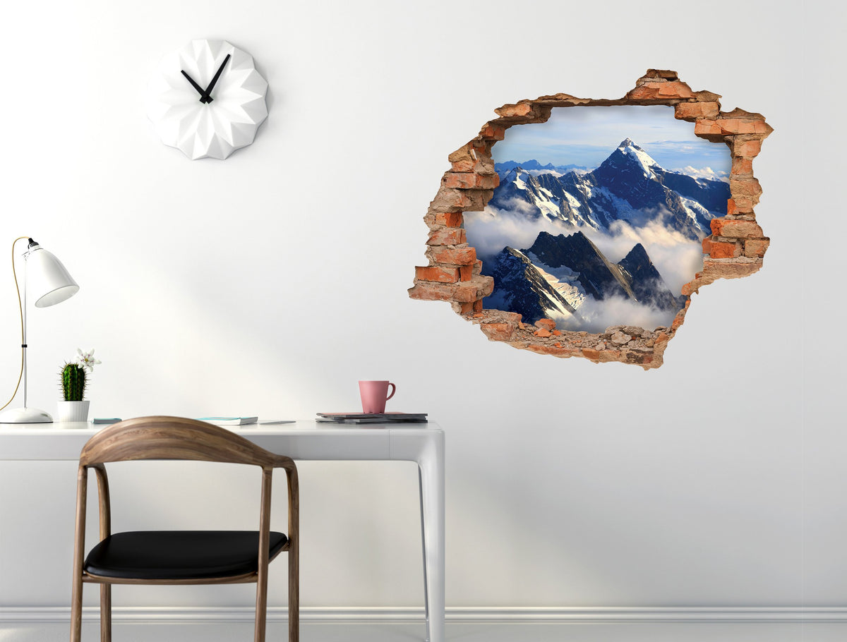 3D Kunst Wandaufkleber Berg - 3D030 - life-decor.de