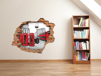 3D Kunst Wandaufkleber Rotes London - 3D031 - life-decor.de