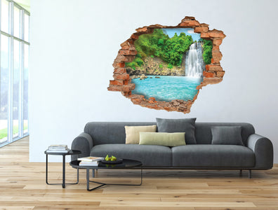 3D Kunst Wandaufkleber Wasserfall - 3D008 - life-decor.de