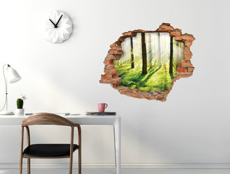 3D Kunst Wandaufkleber Wald - 3D038 - life-decor.de