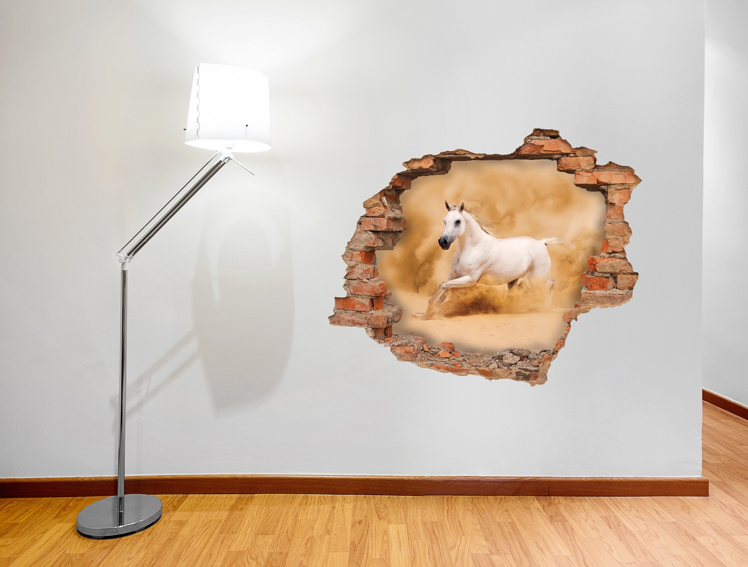 3D Kunst Wandaufkleber Pferd - 3D029 - life-decor.de