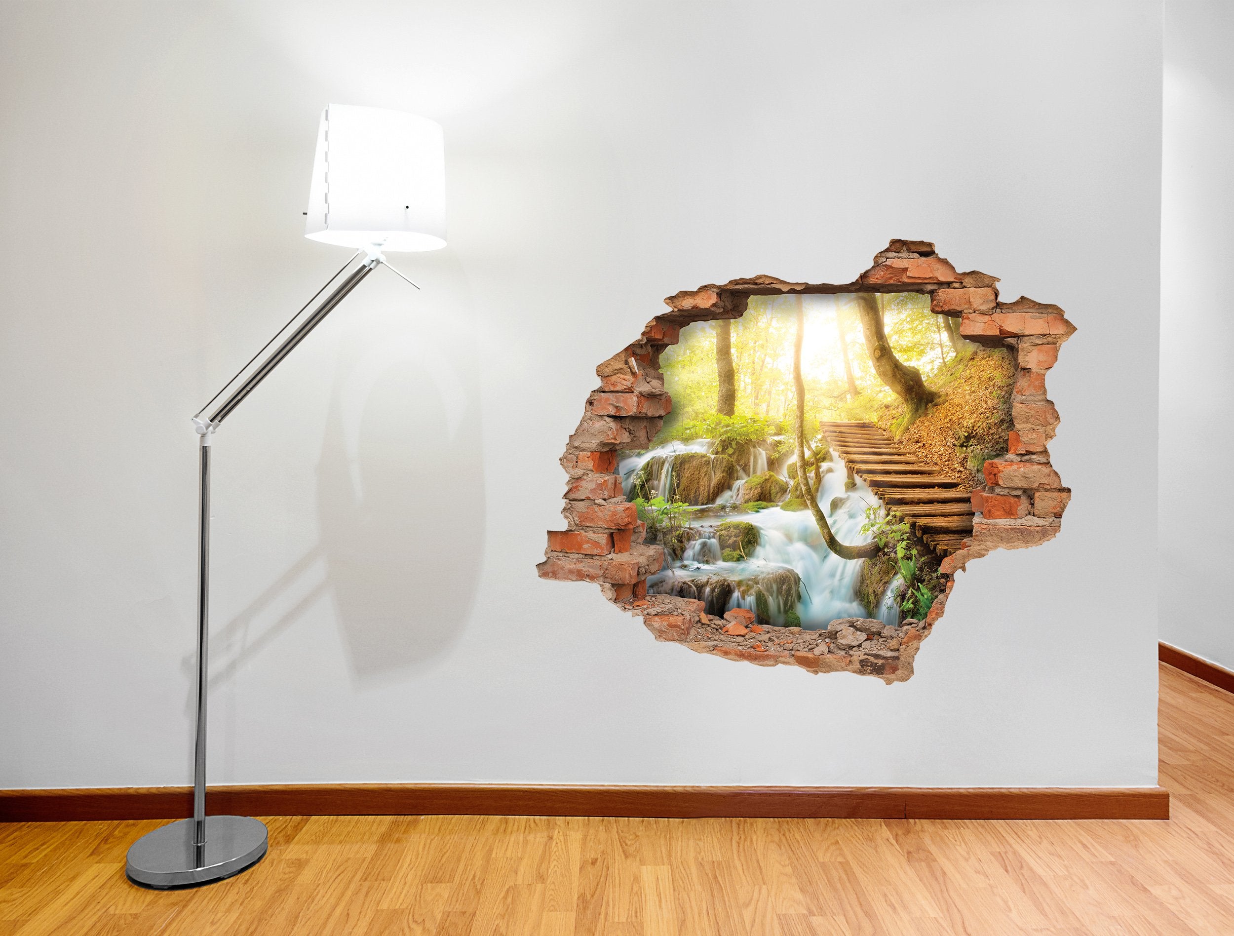 3D Kunst Wandaufkleber Naturbrücke - 3D003 - life-decor.de