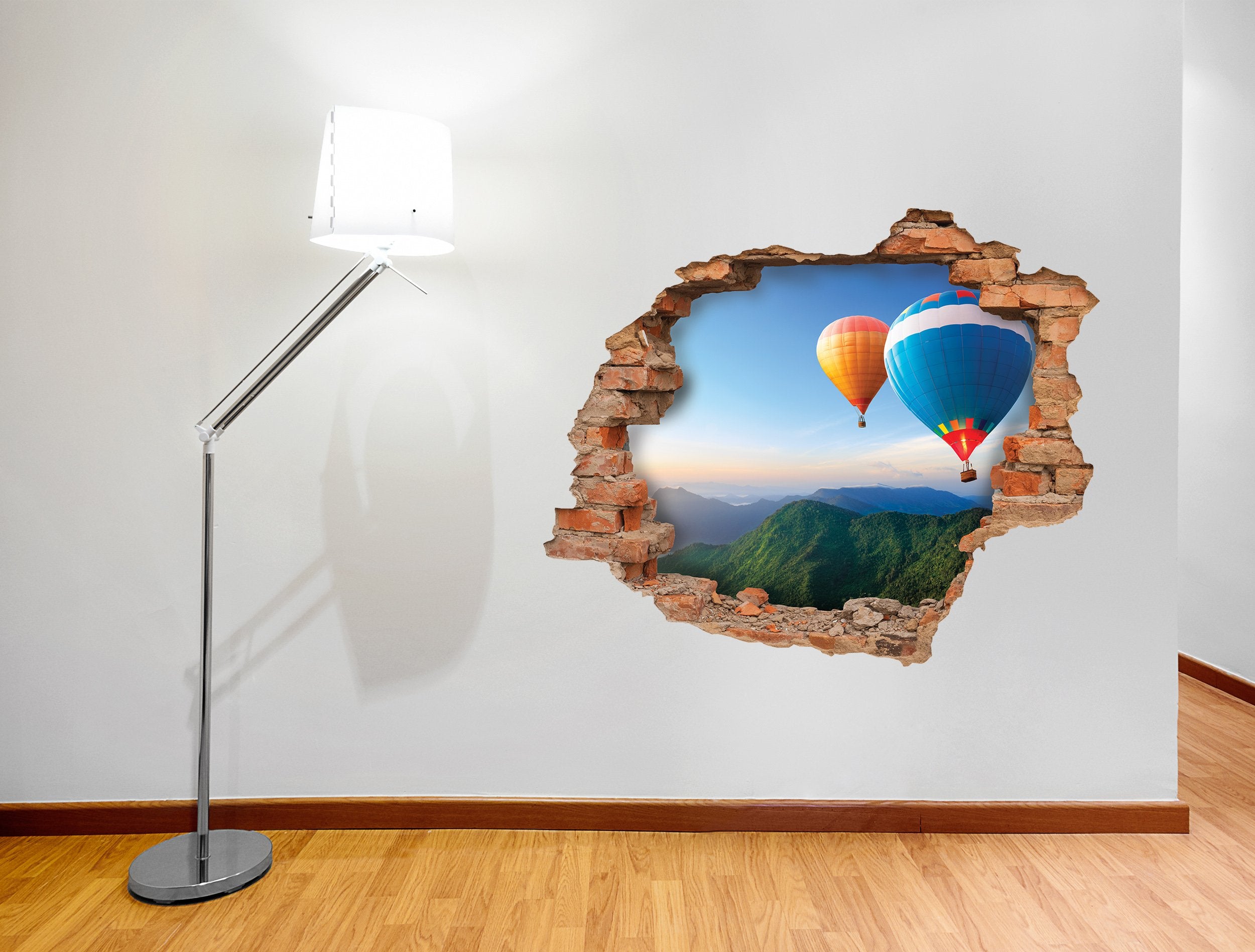 3D Kunst Wandaufkleber Balonen - 3D007 - life-decor.de