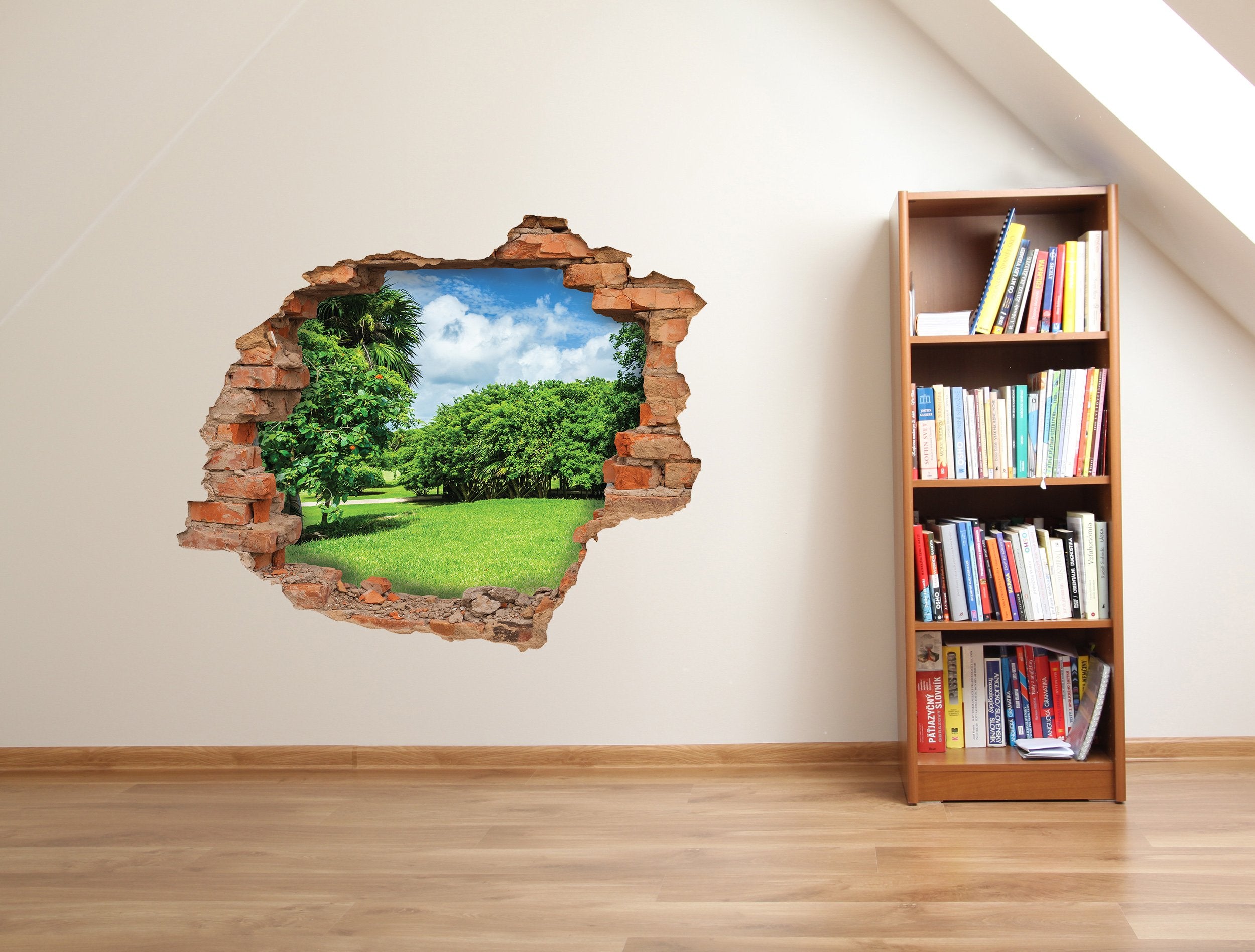 3D Kunst Wandaufkleber Grüne Natur - 3D005 - life-decor.de