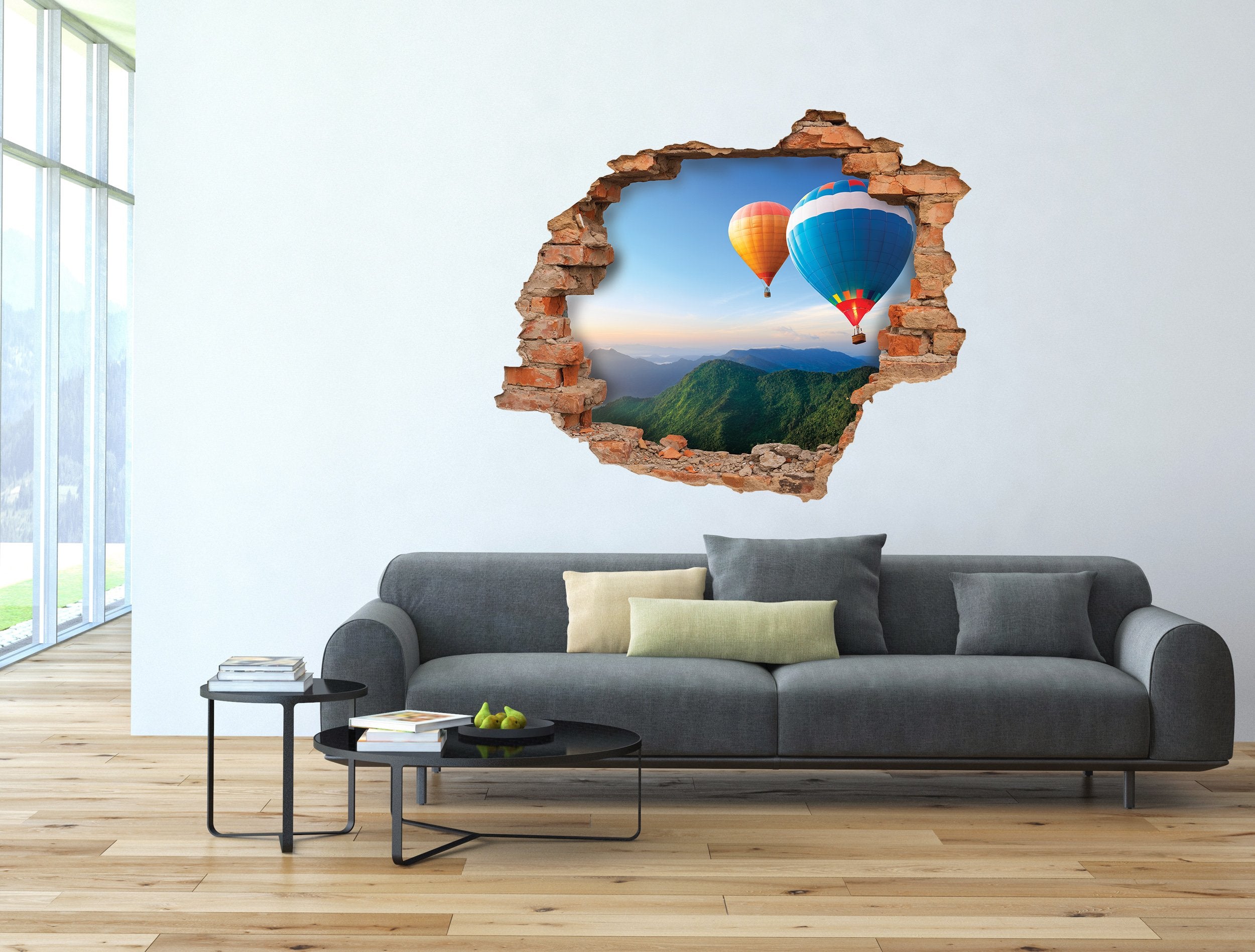 3D Kunst Wandaufkleber Balonen - 3D007