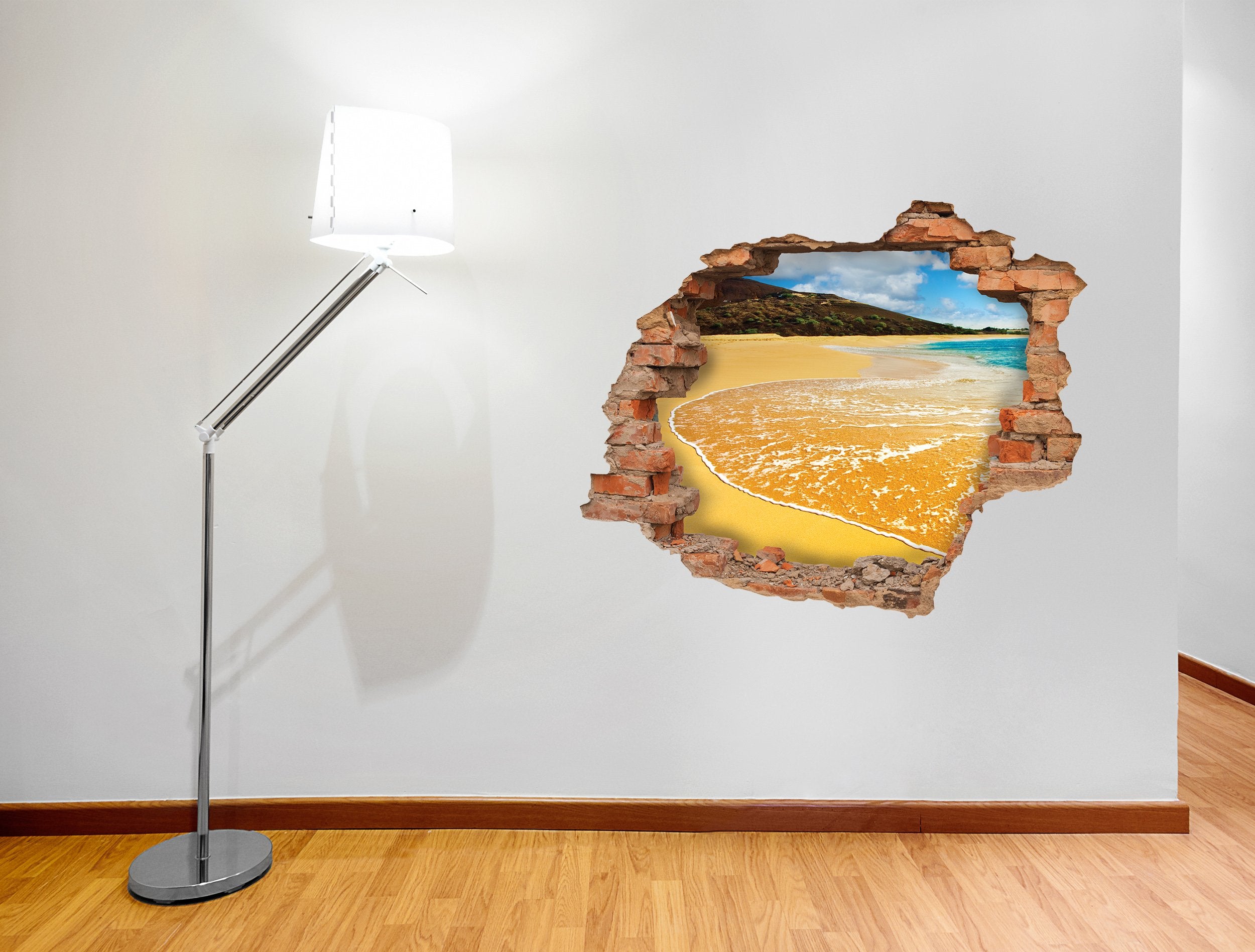 3D Kunst Wandaufkleber Sandstrand - 3D016
