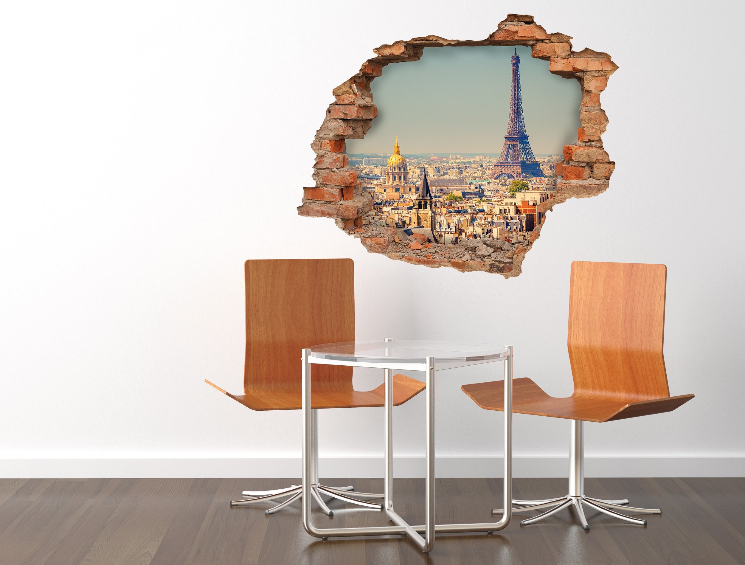 3D Kunst Wandaufkleber Paris - 3D013