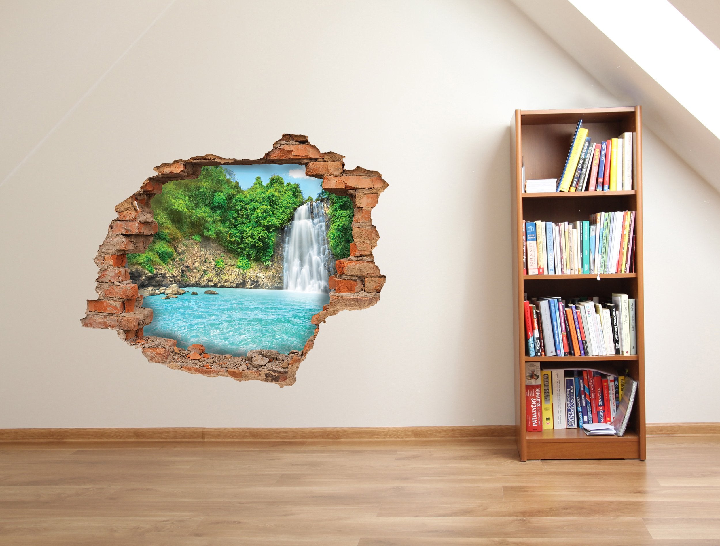 3D Kunst Wandaufkleber Wasserfall - 3D008