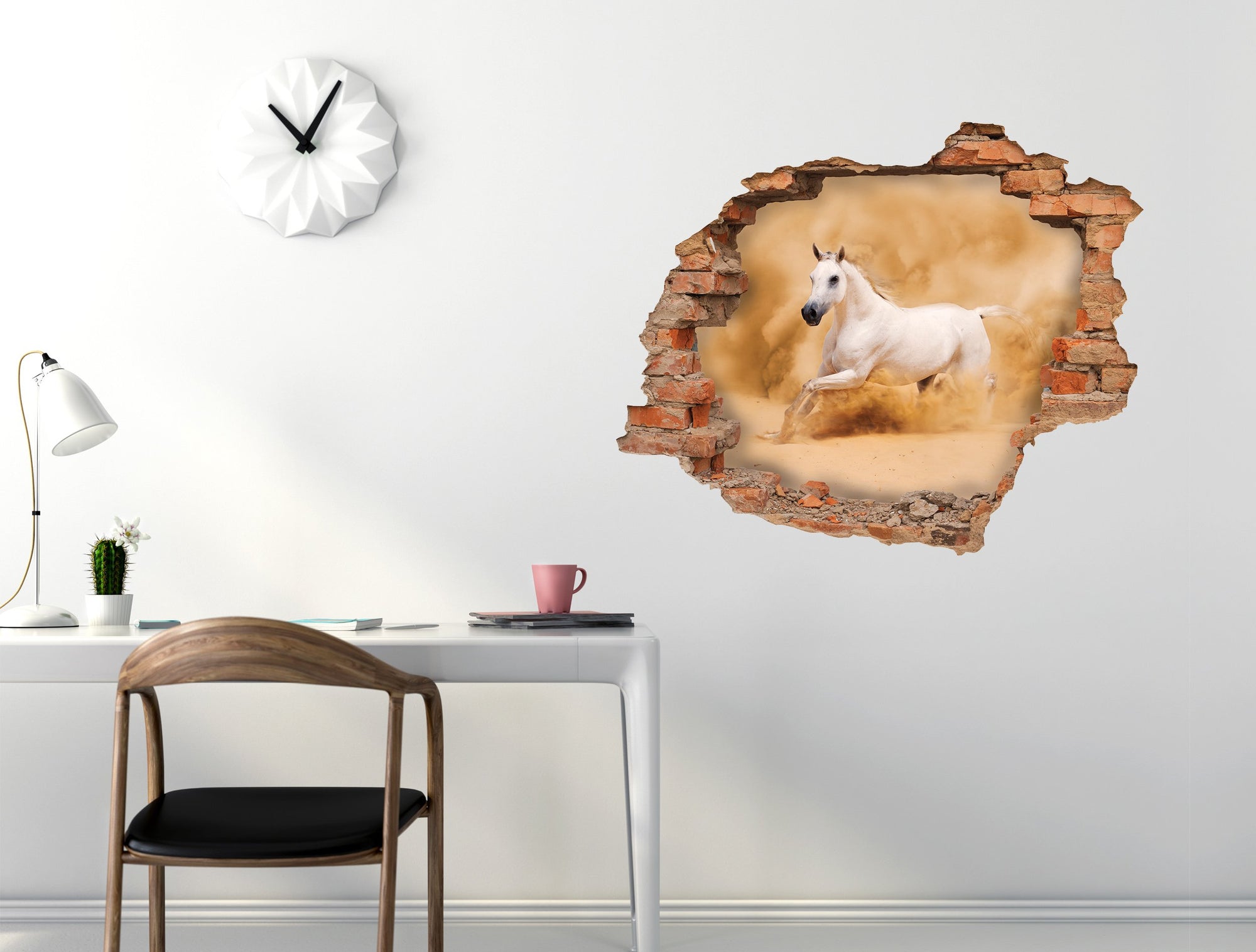 3D Kunst Wandaufkleber Pferd - 3D029 - life-decor.de