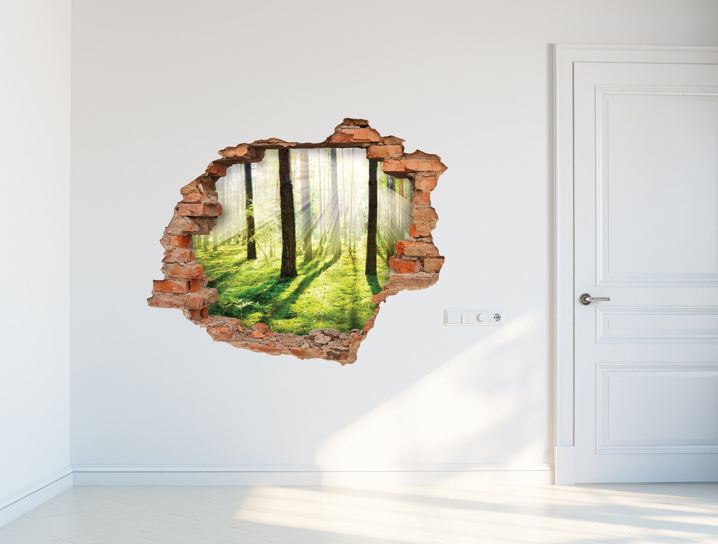 3D Kunst Wandaufkleber Wald - 3D038 - life-decor.de