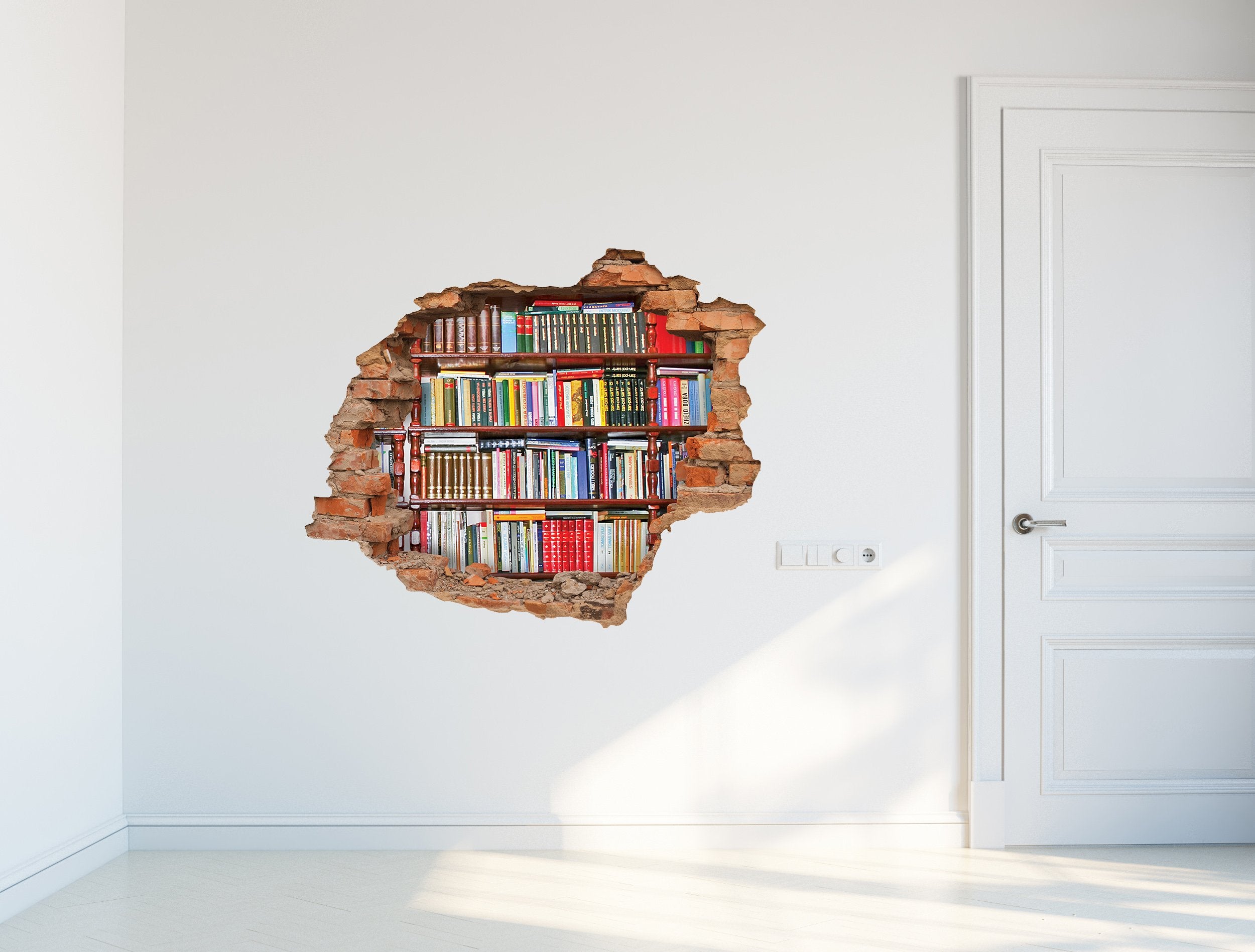 3D Kunst Wandaufkleber Bücher - 3D046