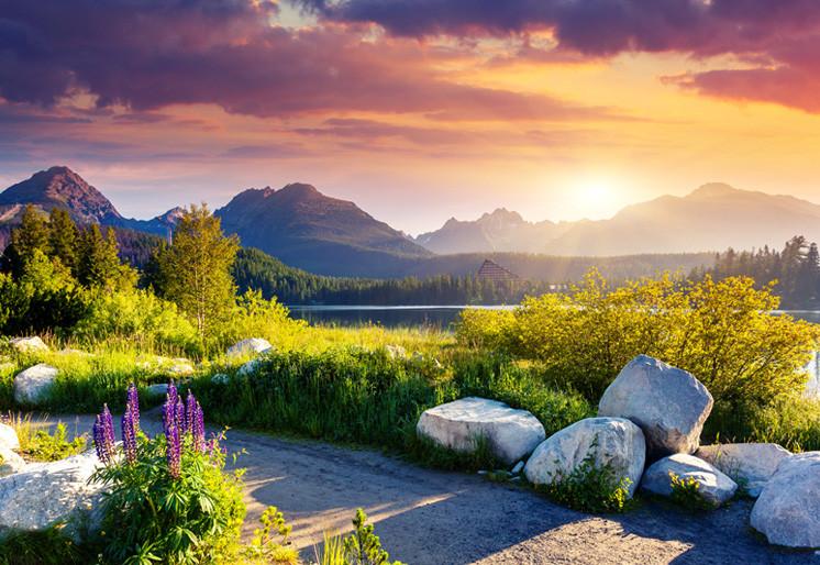 PVC Fototapete Lake – ECO Wandbild Selbstklebende Tapete – 3D Vinyl Wandsticker XXL  SW408 - life-decor.de