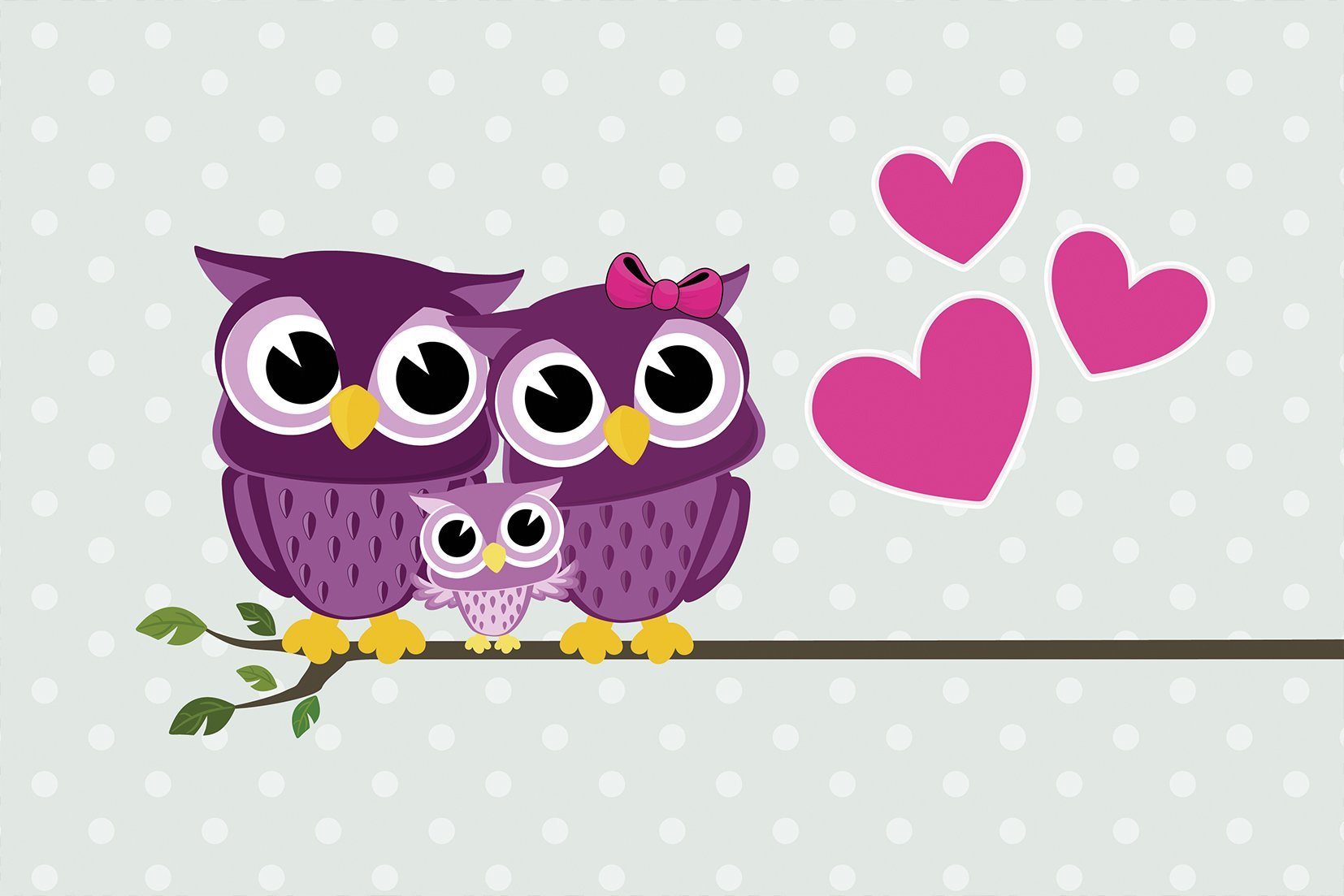 Kunst wand bilder Glückliche Eulen - AP075 - life-decor.de