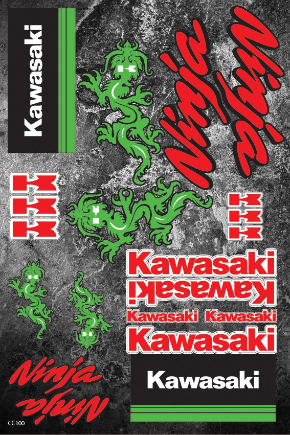 Kawasaki  aufkleber für motoren - life-decor.de