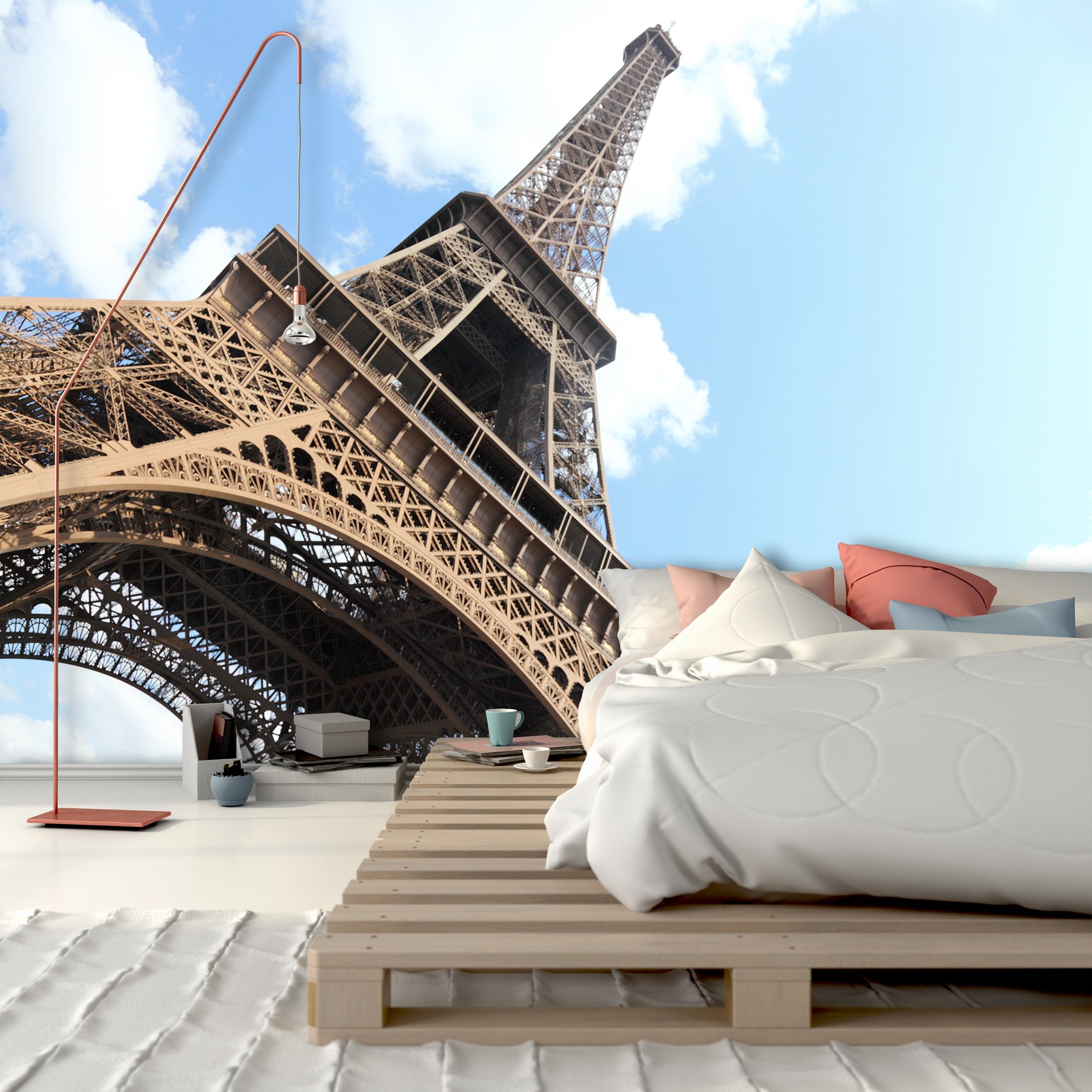 PVC Fototapete Eiffel Tower - ECO Wandbild Selbstklebende Tapete - 3D Vinyl Wandsticker XXL  SW012