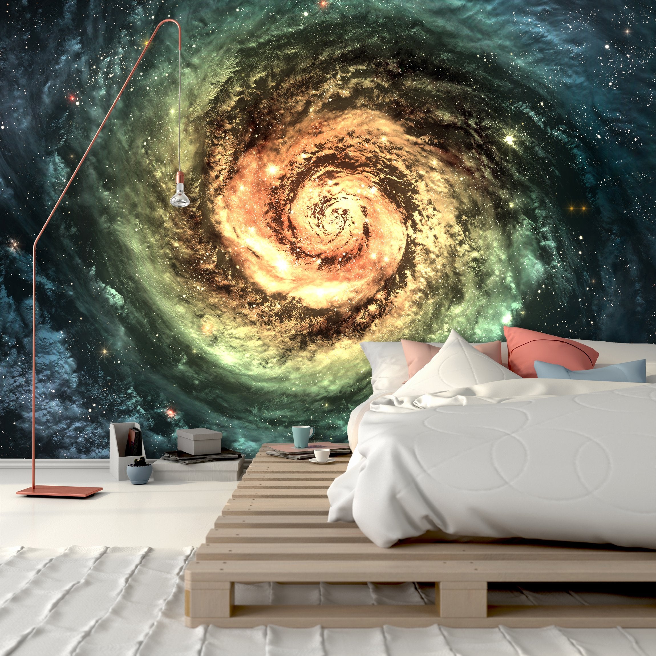 PVC Fototapete Spiral Galaxy - ECO Wandbild Selbstklebende Tapete - 3D Vinyl Wandsticker XXL  SW047