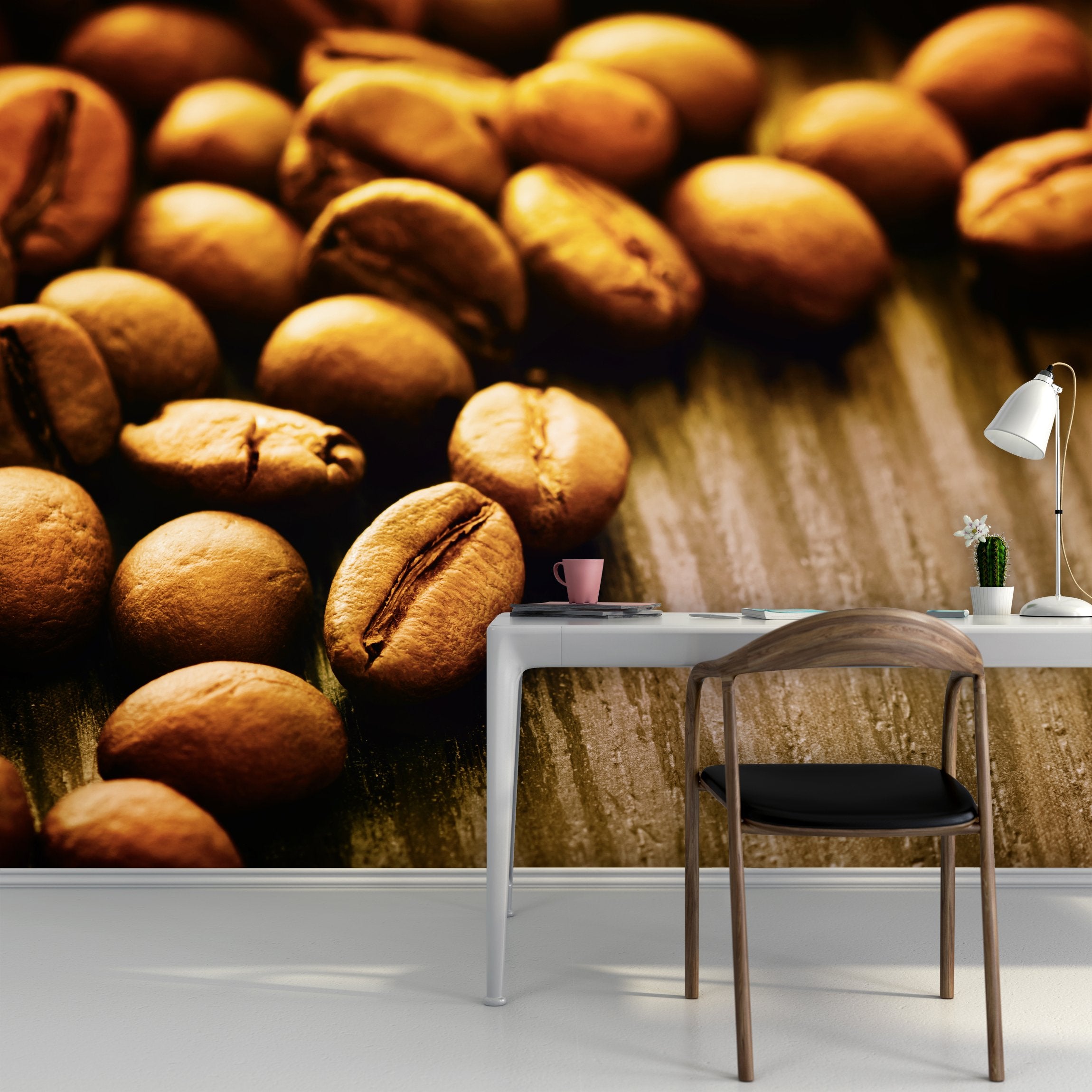 PVC Fototapete Coffee Beans – ECO Wandbild Selbstklebende Tapete – 3D Vinyl Wandsticker XXL  SW257 - life-decor.de