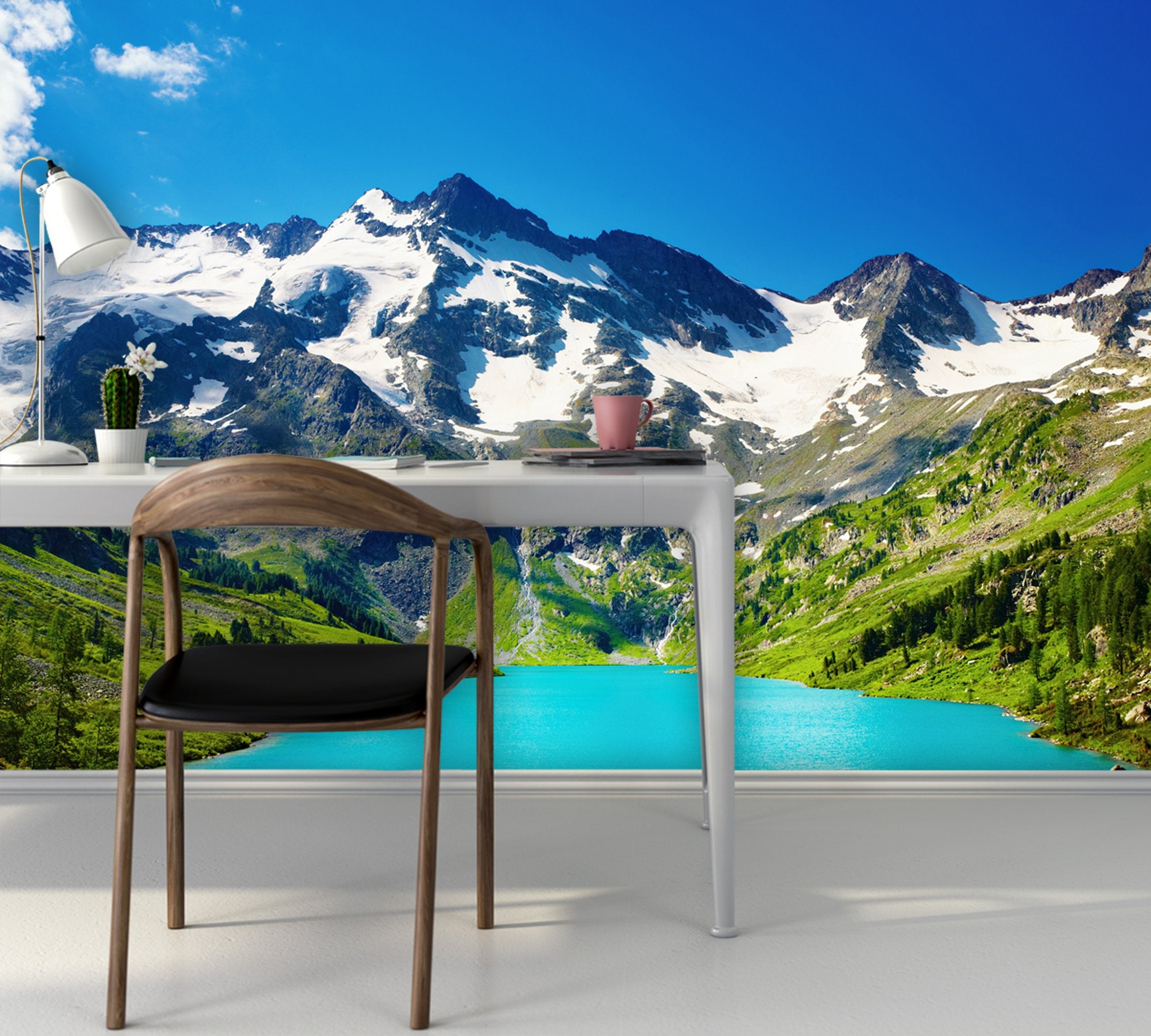 PVC Fototapete Lake - ECO Wandbild Selbstklebende Tapete - 3D Vinyl Wandsticker XXL  SW224