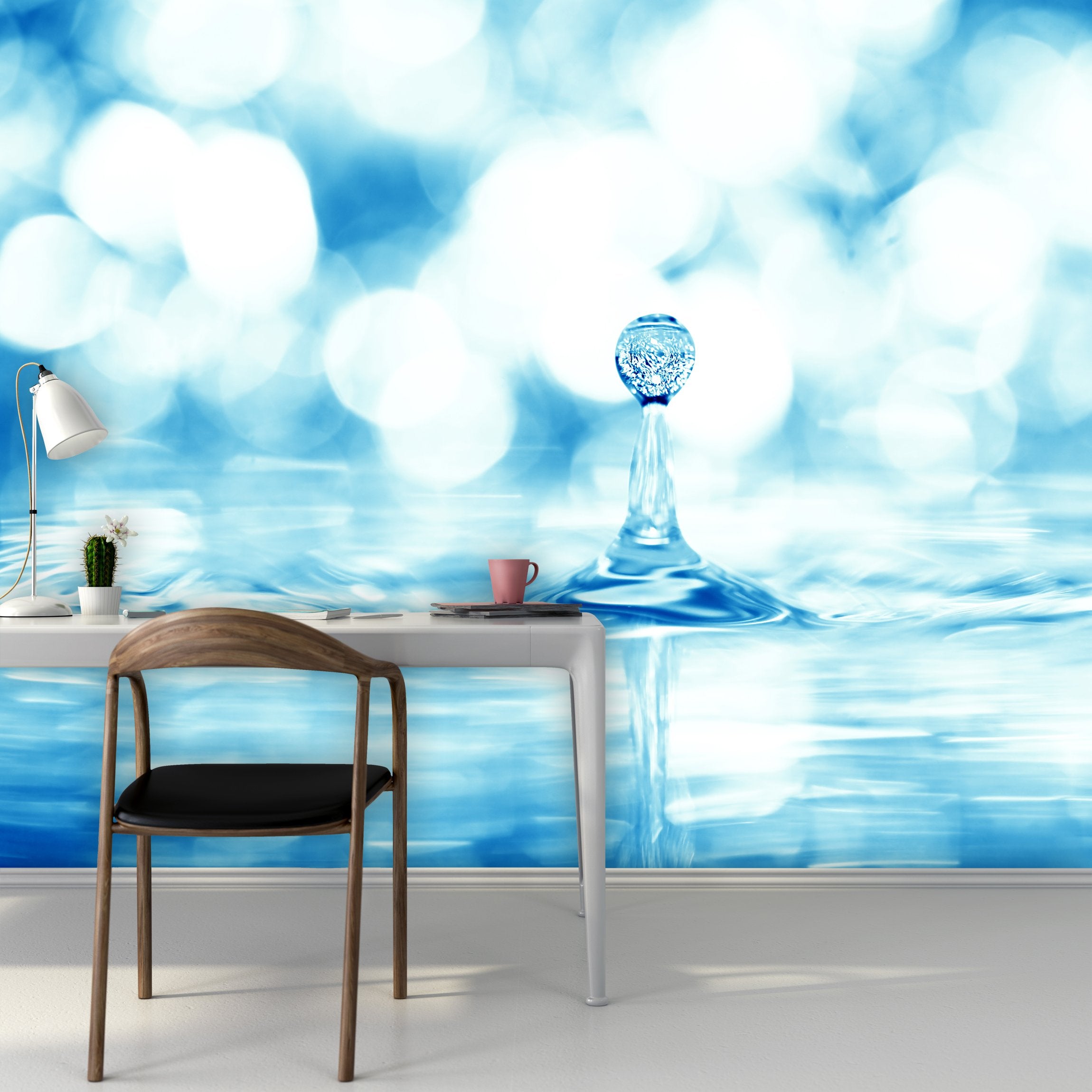 PVC Fototapete Water Drop - ECO Wandbild Selbstklebende Tapete - 3D Vinyl Wandsticker XXL  SW218