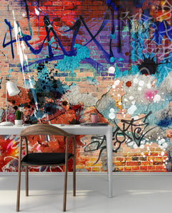 PVC Fototapete Graffiti Background – ECO Wandbild Selbstklebende Tapete – 3D Vinyl Wandsticker XXL  SW205 - life-decor.de