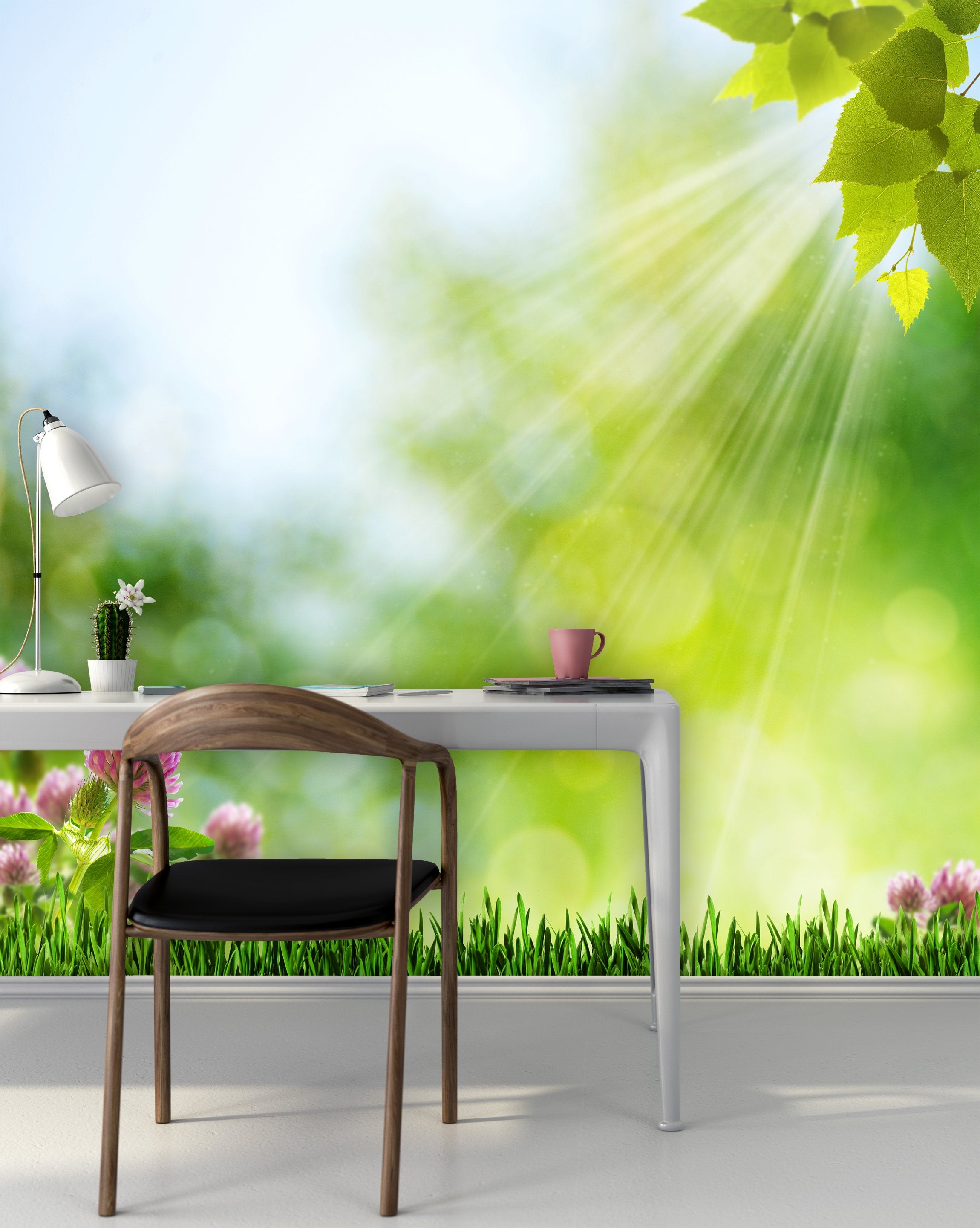 PVC Fototapete Summer Morning - ECO Wandbild Selbstklebende Tapete - 3D Vinyl Wandsticker XXL  SW226
