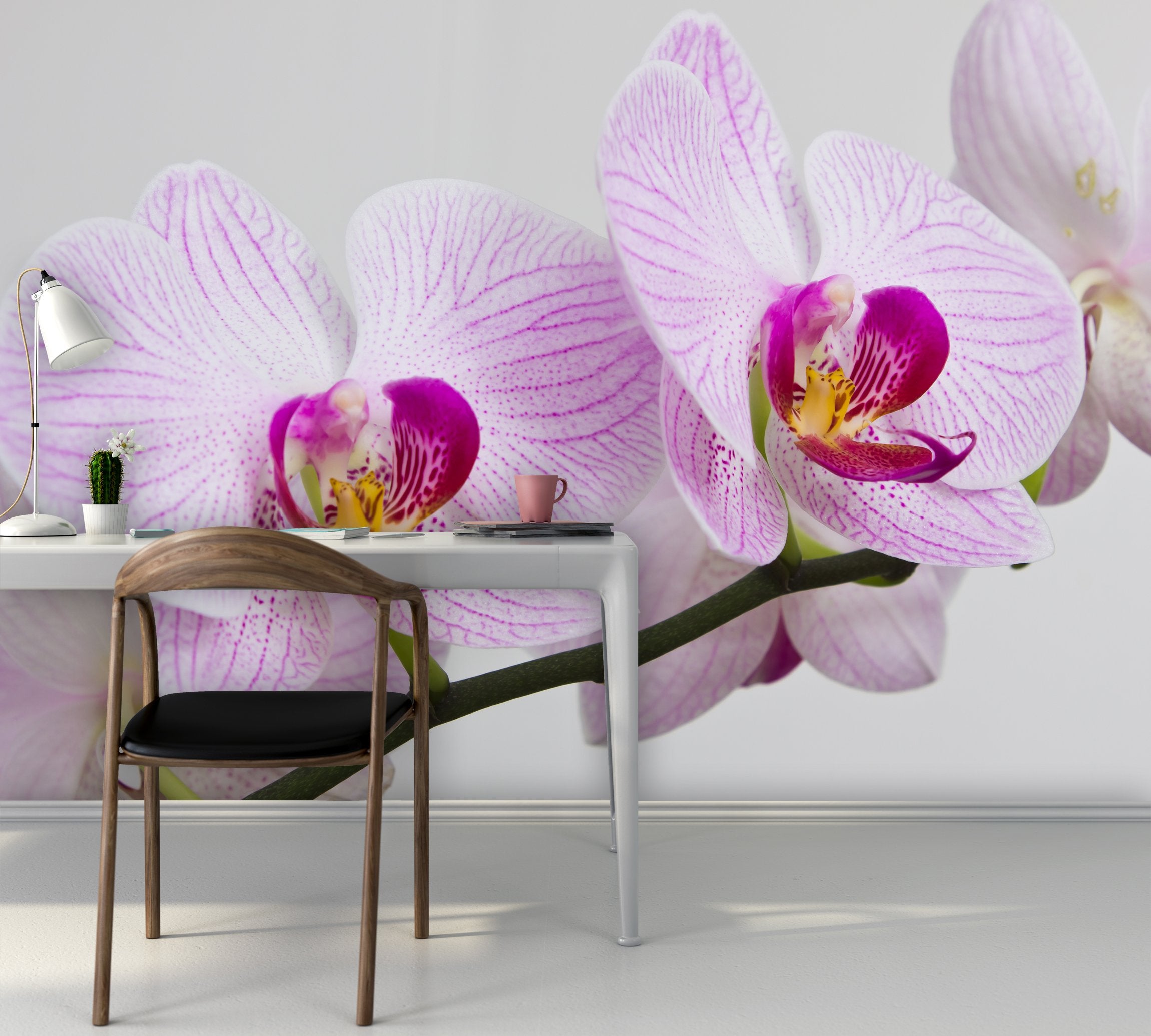 PVC Fototapete Flowers Orchids - ECO Wandbild Selbstklebende Tapete - 3D Vinyl Wandsticker XXL  SW092