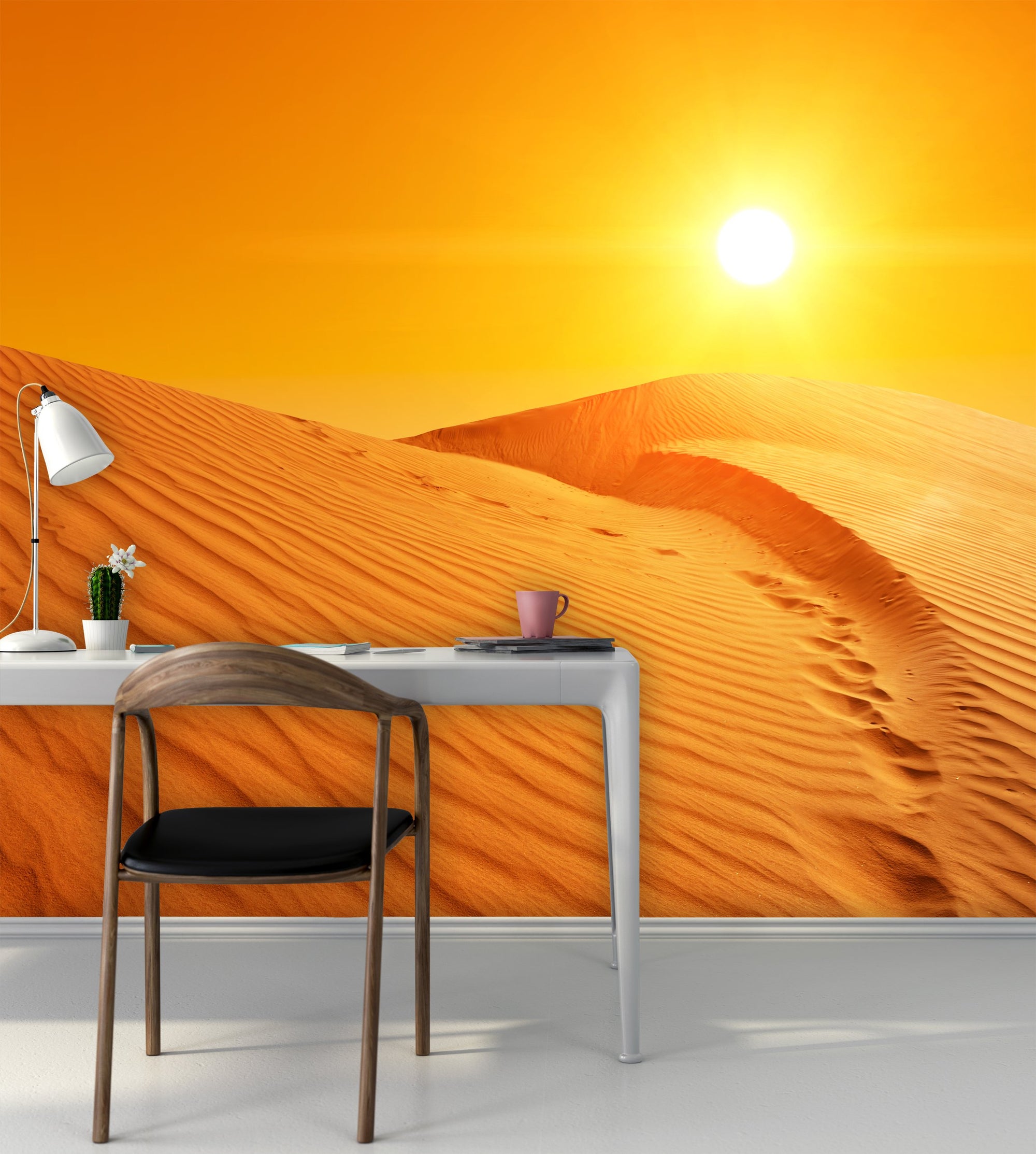 PVC Fototapete Sand Dunes In Sahara – ECO Wandbild Selbstklebende Tapete – 3D Vinyl Wandsticker XXL  SW298 - life-decor.de
